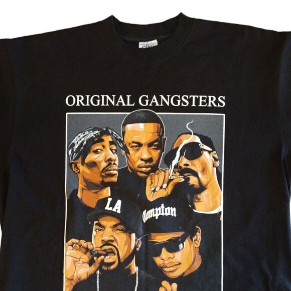 Y2K SHAKA Wear Black OG Original Gangsters Hip Hop Print Tee Men's 2XL - Picture 5 of 10
